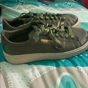 Olive Green Puma shoes